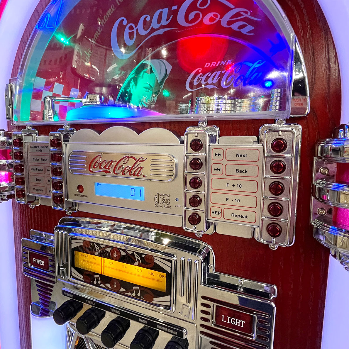 コカコーラ　ジュークボックス　CDプレイヤー　大型　高さ100cm